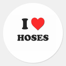 I Heart Hoses Sticker