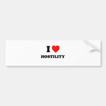 I Heart Hostility Bumper Stickers