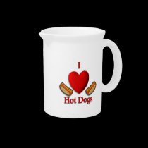 I Heart Hot Dogs pitchers