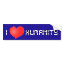 I Heart Humanity Bumper Sticker