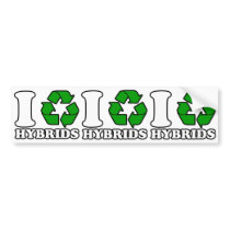 I Heart Hybrids Bumper Sticker