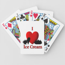 I Heart Ice Cream Bicycle Playing Cards
