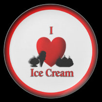 I Heart Ice Cream Dinner Plate plates