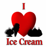 I Heart Ice Cream Photo Cutouts