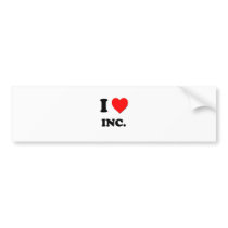 I Heart Inc. Bumper Stickers