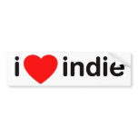I Heart Indie Bumper Sticker