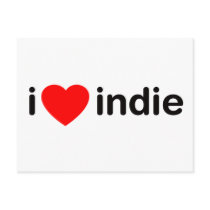 I Heart Indie postcards