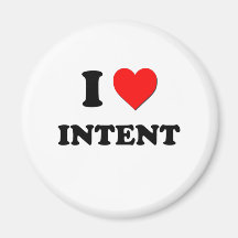 I Heart Intent Refrigerator Magnets