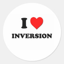 I Heart Inversion Round Sticker