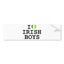 I Heart Irish Boys Bumper Sticker