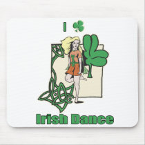 I heart Irish Dance Clover mousepads