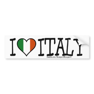 I HEART ITALY bumpersticker