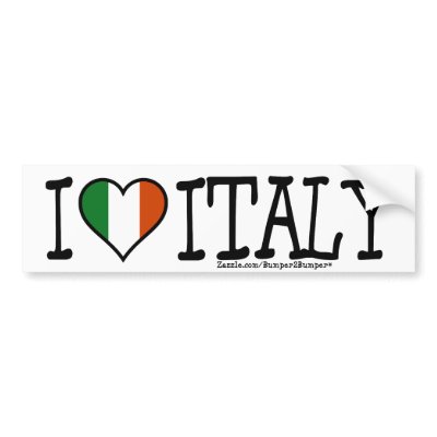 I HEART ITALY BUMPER STICKERS by bumper2bumper