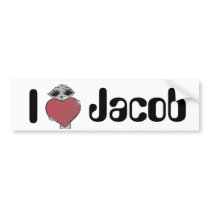 I Heart Jacob Alien bumper stickers