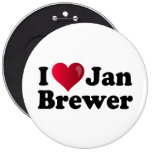I Heart Jan Brewer Pinback Buttons