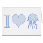 I Heart Jellyfish Greeting Card