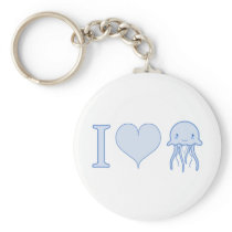 I Heart Jellyfish Keychains