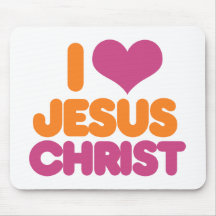 I Heart Jesus Christ Mouse Pad