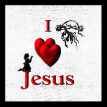I Heart Jesus Girls Poster posters