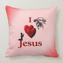 I Heart Jesus Little Boy Mojo Pillow pillows