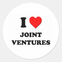 I Heart Joint Ventures Round Stickers
