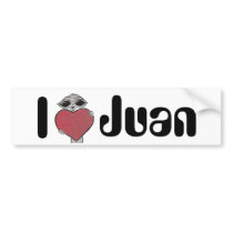 I Heart Juan Alien bumper stickers by Quantum_Art_Nerd I Heart Juan Alien bumper stickers