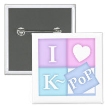 I Heart K~Pop Button