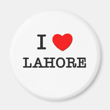 I Heart LAHORE Fridge Magnets