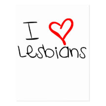 I Heart lesbians Post Card