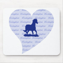 I Heart Lexington Kentucky Mousepad for Horse Fans