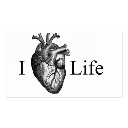 I Heart Life Business Cards (front side)