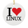 I Heart Linux Christmas Ornament