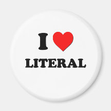 I Heart Literal Fridge Magnets