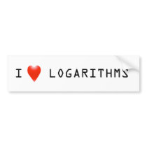 I Heart Logarithms bumper stickers by kciibe I Heart Logarithms bumper stickers