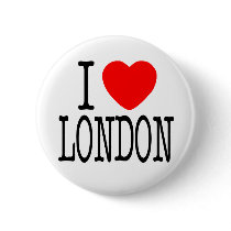 I HEART LONDON PINBACK BUTTON