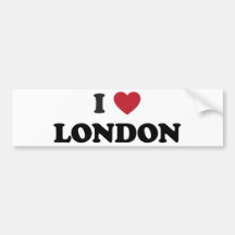 I Heart London England Bumper Sticker