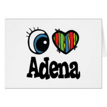 I Heart (Love) Adena Greeting Card
