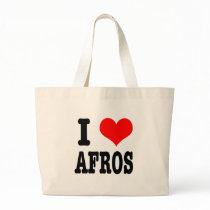I HEART (LOVE) AFROS TOTE BAGS