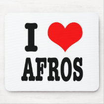 I HEART (LOVE) AFROS mousepads