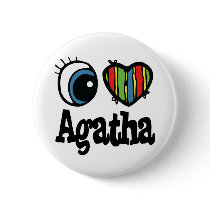 I Heart (Love) Agatha buttons by eyeheartnames I Heart (Love) Agatha buttons