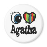 I Heart (Love) Agatha magnets