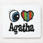 I Heart (Love) Agatha Mouse Pad