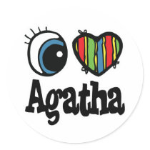 I Heart (Love) Agatha stickers by eyeheartnames I Heart (Love) Agatha stickers