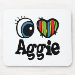 I Heart (Love) Aggie mousepads