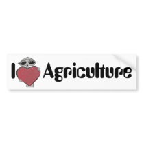 I Heart Love Agriculture Alien bumper stickers by Quantum_Art_Nerd I Heart Love Agriculture Alien bumper stickers