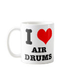 I HEART (LOVE) AIR DRUMS MUGS