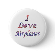 I Heart (Love) Airplanes  buttons