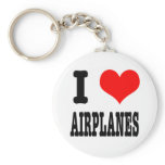 I HEART (LOVE) AIRPLANES KEYCHAIN