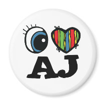 I Heart (Love) AJ magnets