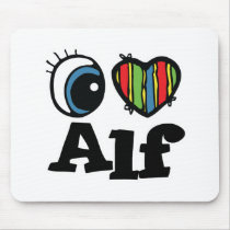 I Heart (Love) Alf Mouse Mats